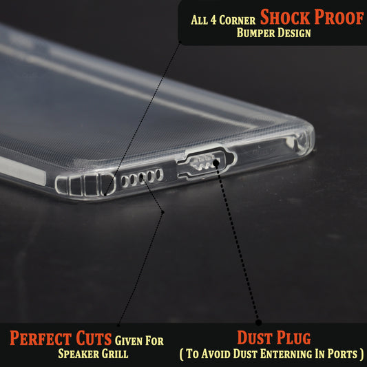 VAKIBO Super Premium Soft TPU Transparent Case With Dustplug,Side Grip,Corner Protection,lanyard Cuts,Camera Protection Suitable for Vivo X60