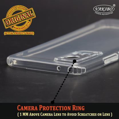 VAKIBO Super Premium Soft TPU Transparent Case With Dustplug,Side Grip,Corner Protection,lanyard Cuts,Camera Protection Suitable for Vivo X60