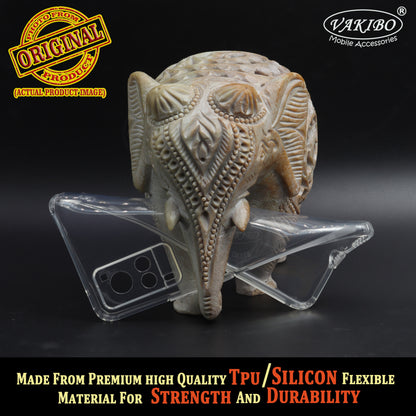 VAKIBO Super Premium Soft TPU Transparent Case With Dustplug,Side Grip,Corner Protection,lanyard Cuts,Camera Protection Suitable for Vivo X60