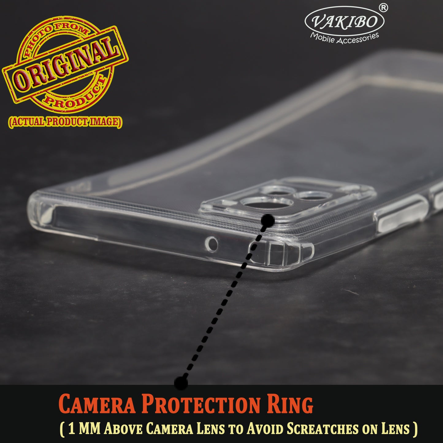 VAKIBO Super Premium Soft TPU Transparent Case With Dustplug,Side Grip,Corner Protection,lanyard Cuts,Camera Protection Suitable for Vivo X60 Pro