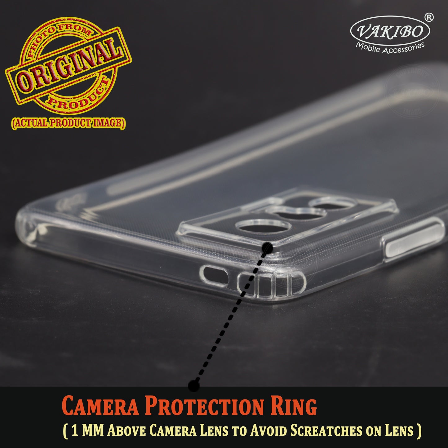 VAKIBO Super Premium Soft TPU Transparent Case With Dustplug,Side Grip,Corner Protection,lanyard Cuts,Camera Protection Suitable for Vivo X70