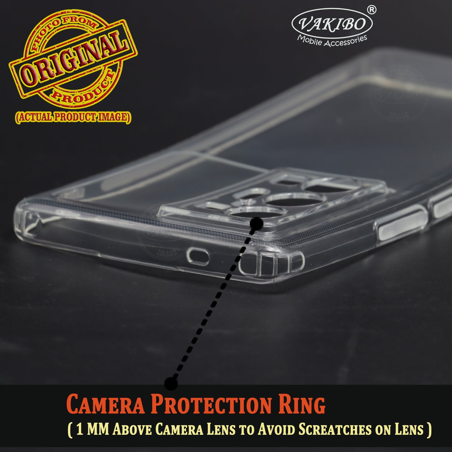 VAKIBO Super Premium Soft TPU Transparent Case With Dustplug,Side Grip,Corner Protection,lanyard Cuts,Camera Protection Suitable for Vivo X70 Pro Plus