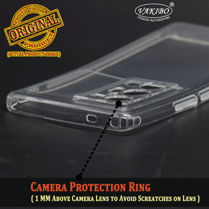 VAKIBO Super Premium Soft TPU Transparent Case With Dustplug,Side Grip,Corner Protection,lanyard Cuts,Camera Protection Suitable for Vivo X70 Pro Plus