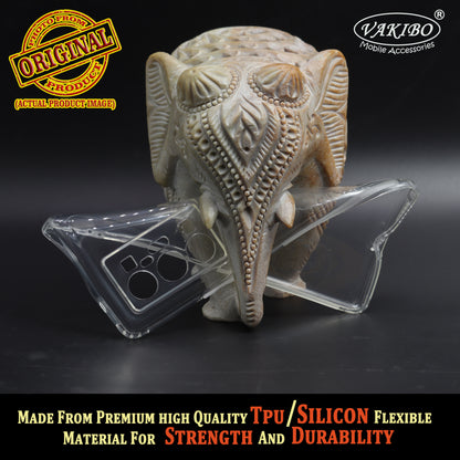 VAKIBO Super Premium Soft TPU Transparent Case With Dustplug,Side Grip,Corner Protection,lanyard Cuts,Camera Protection Suitable for Vivo X70 Pro Plus