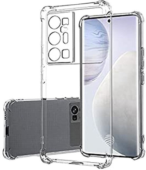 VAKIBO Super Premium Soft TPU Transparent Case With Dustplug,Side Grip,Corner Protection,lanyard Cuts,Camera Protection Suitable for Vivo X70 Pro Plus