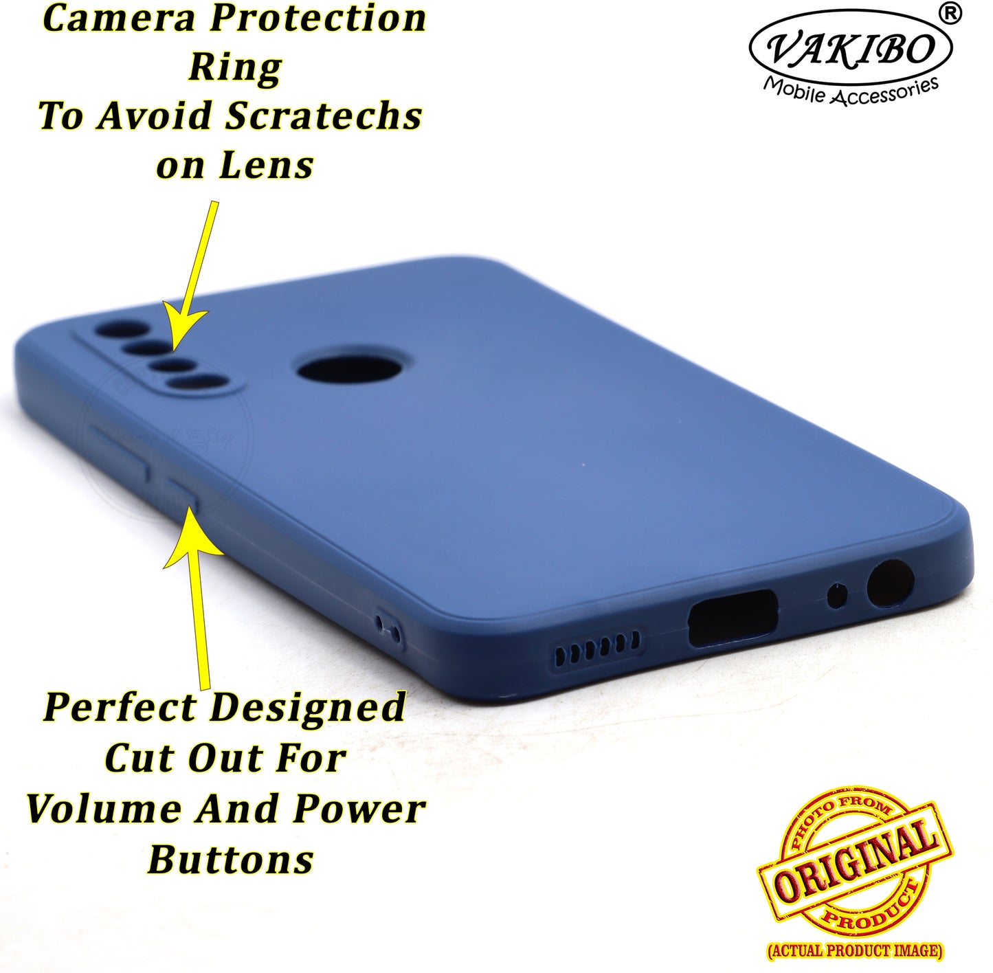 VAKIBO Blue Coloured Back Cover Case Suitable for Vivo Y12