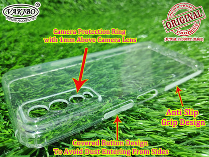 VAKIBO Super Premium Soft TPU Transparent Case With Dustplug,Side Grip,Corner Protection,lanyard Cuts,Camera Protection Suitable for Vivo Y20S