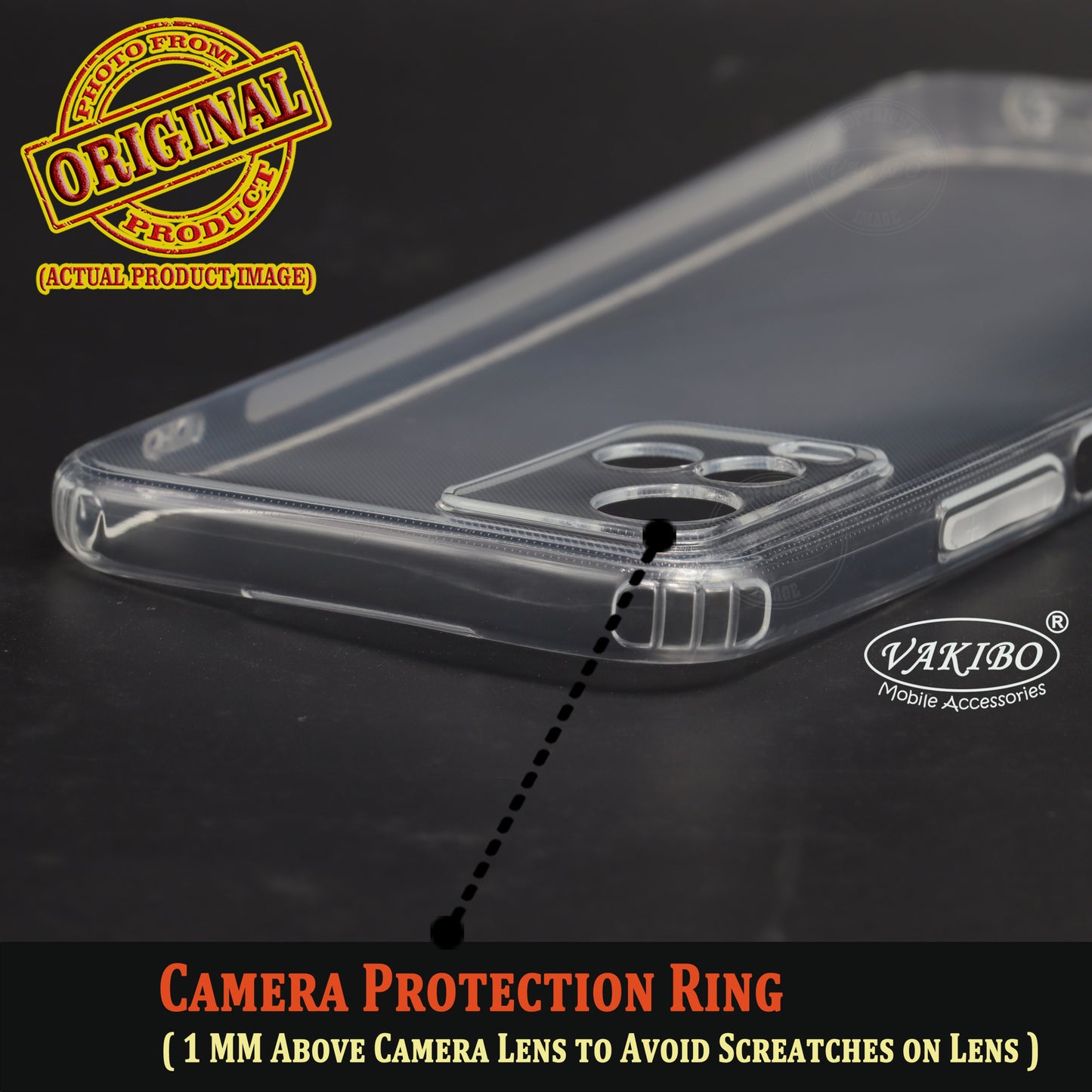 VAKIBO Super Premium Soft TPU Transparent Case With Dustplug,Side Grip,Corner Protection,lanyard Cuts,Camera Protection Suitable for Vivo Y21T