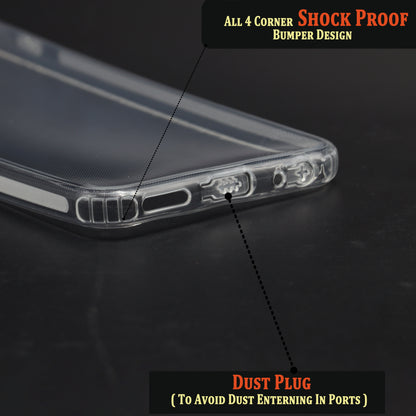 VAKIBO Super Premium Soft TPU Transparent Case With Dustplug,Side Grip,Corner Protection,lanyard Cuts,Camera Protection Suitable for Vivo Y33T