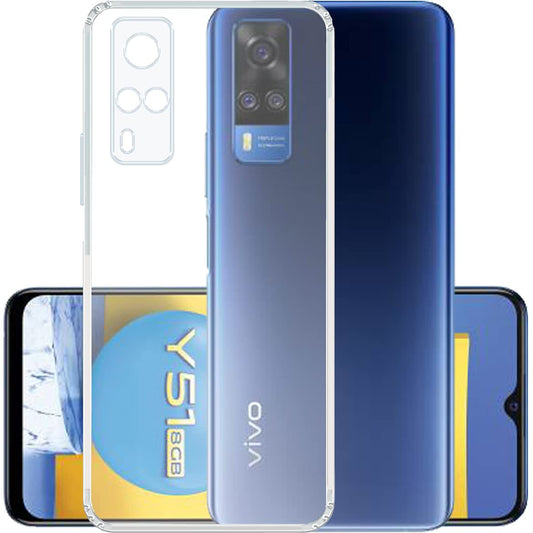 VAKIBO Super Premium Soft TPU Transparent Case With Dustplug,Side Grip,Corner Protection,lanyard Cuts,Camera Protection Suitable for Vivo Y31