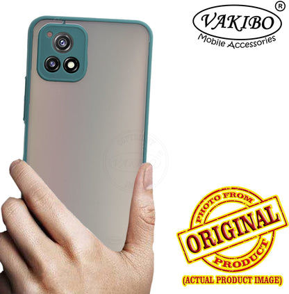 VAKIBO Smoke Design With Camera Protection Green Coloured Soft Sides and Hard Back Back Cover Case Suitable for Vivo Y52s