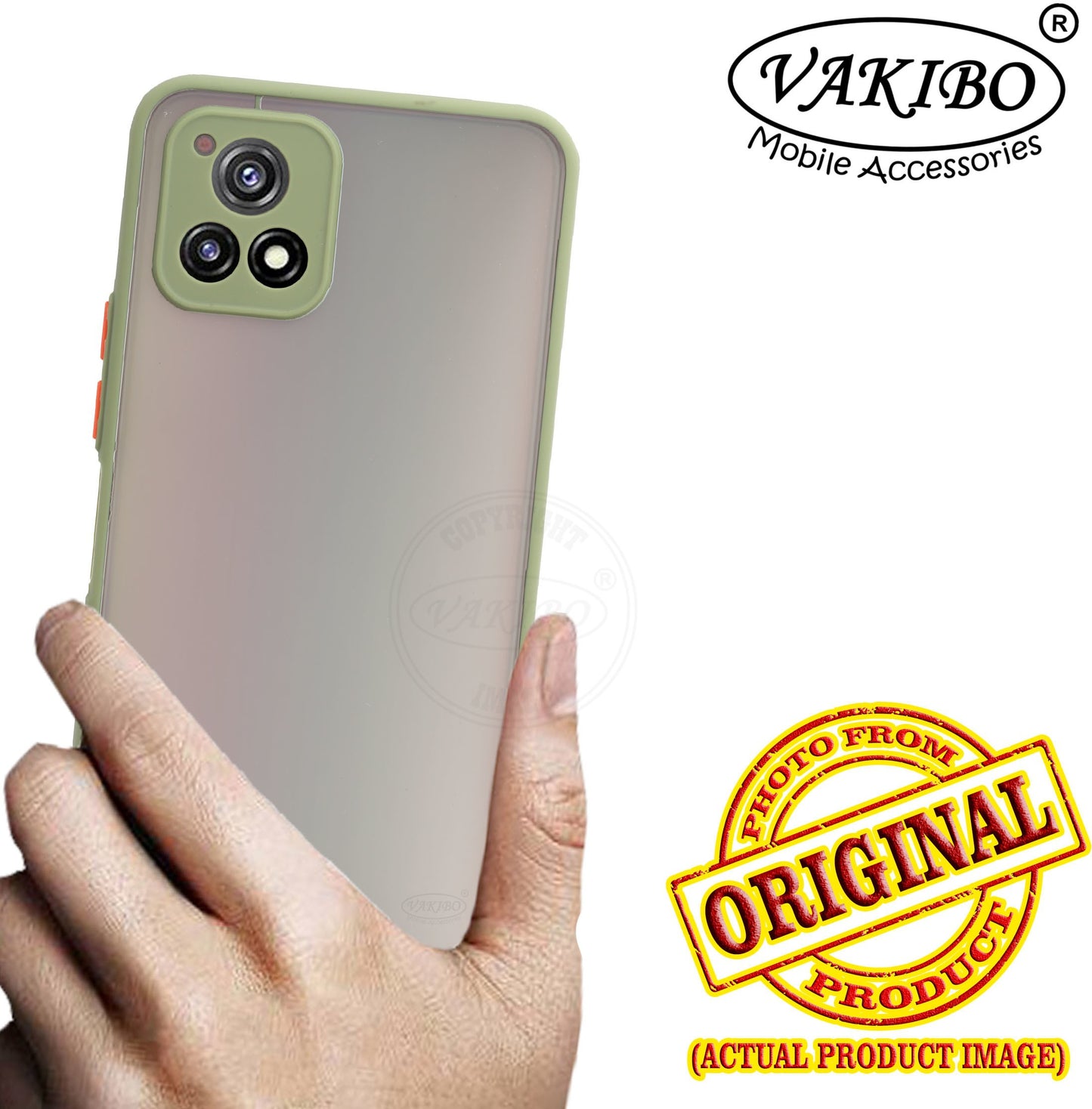 VAKIBO Smoke Design With Camera Protection Light Green Coloured Soft Sides and Hard Back Back Cover Case Suitable for Vivo Y52s