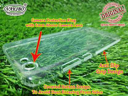 VAKIBO Super Premium Soft TPU Transparent Case With Dustplug,Side Grip,Corner Protection,lanyard Cuts,Camera Protection Suitable for Vivo Y71