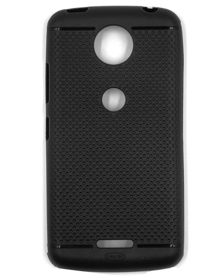 VAKIBO Dotted Design Black Coloured Soft TPU Back Cover Case Suitable for Moto C PLUS