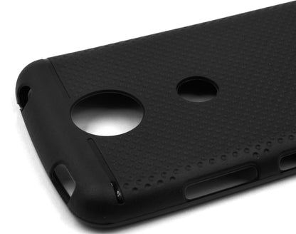 VAKIBO Dotted Design Black Coloured Soft TPU Back Cover Case Suitable for Moto C PLUS