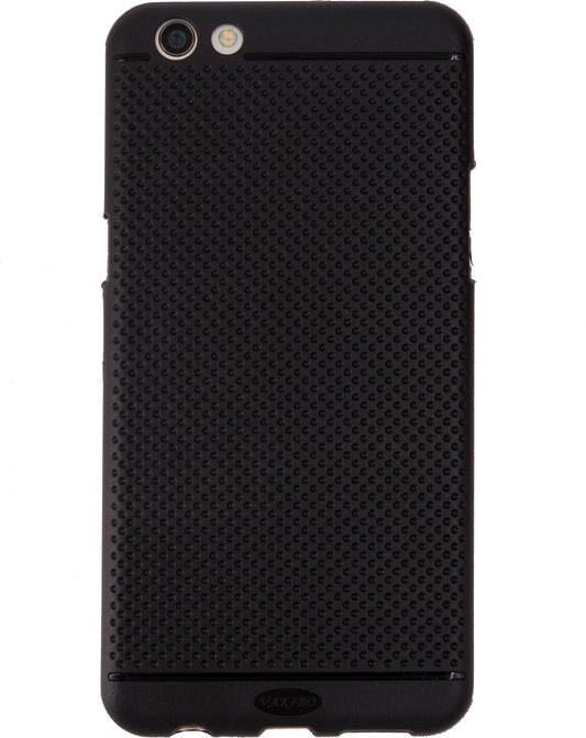VAKIBO Dotted Design Black Coloured Soft TPU Back Cover Case Suitable for Oppo F3 Plus