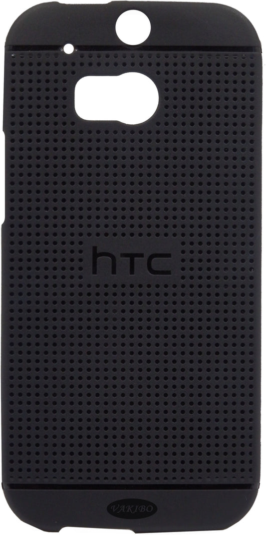 VAKIBO Dotted Design Black Coloured Soft TPU Back Cover Case Suitable for HTC One M8