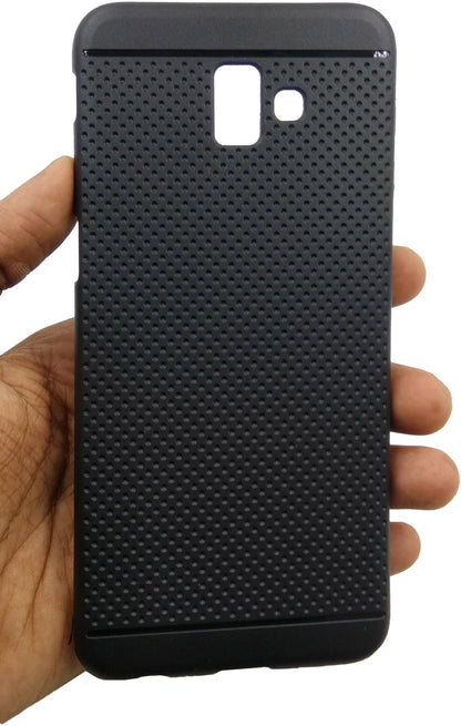 VAKIBO Dotted Design Black Coloured Soft TPU Back Cover Case Suitable for Samsung Galaxy J6 Plus