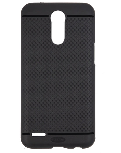 VAKIBO Dotted Design Black Coloured Soft TPU Back Cover Case Suitable for LG K10 2017