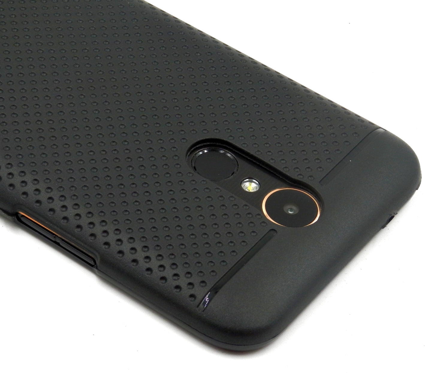 VAKIBO Dotted Design Black Coloured Soft TPU Back Cover Case Suitable for LG K10 2017