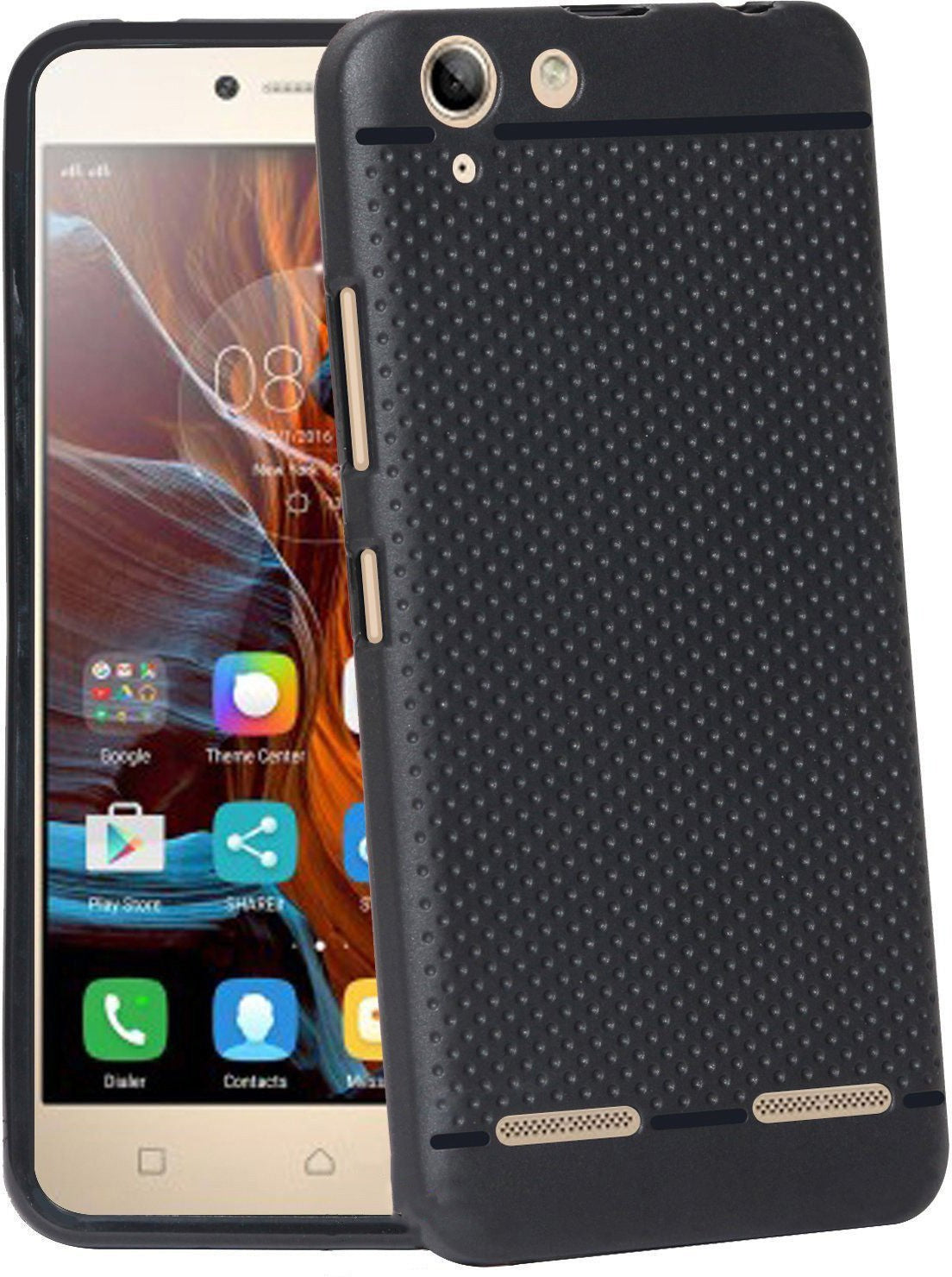 VAKIBO Dotted Design Black Coloured Soft TPU Back Cover Case Suitable for Lenovo K5 Plus