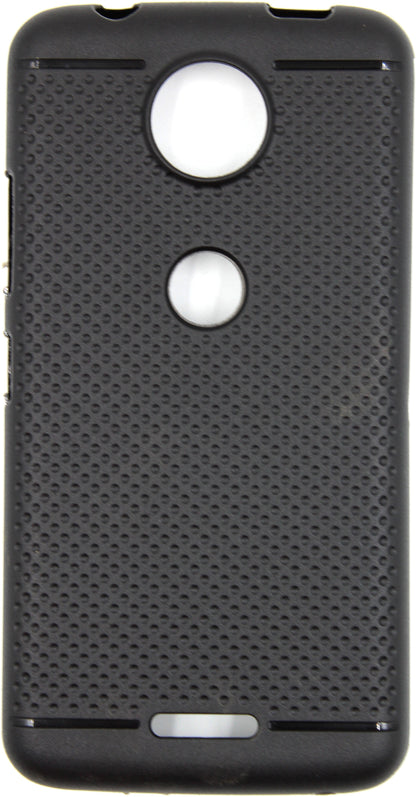 VAKIBO Dotted Design Black Coloured Soft TPU Back Cover Case Suitable for Moto C
