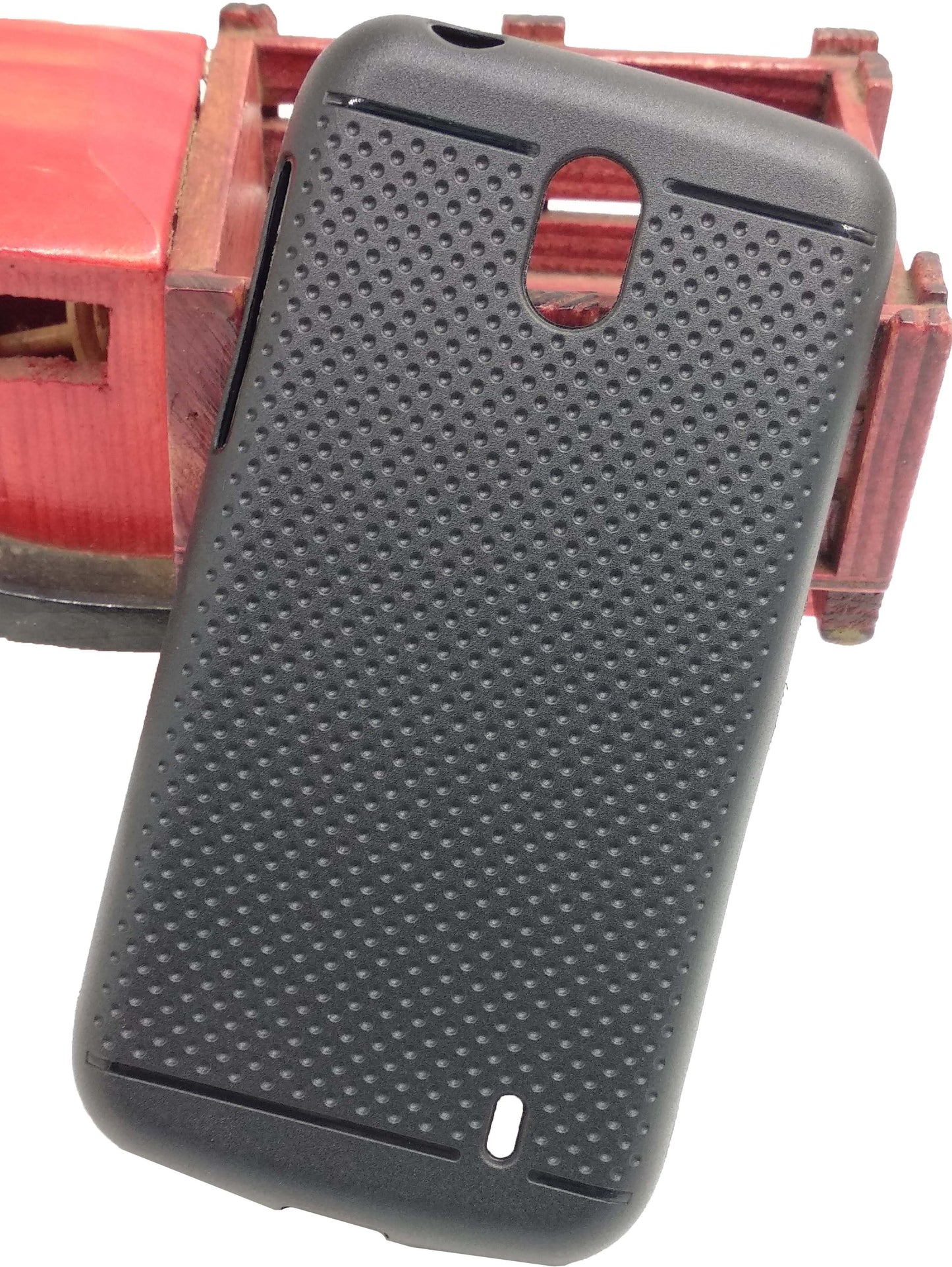 VAKIBO Dotted Design Black Coloured Soft TPU Back Cover Case Suitable for Nokia 1