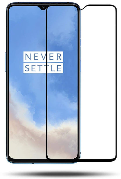 Super Premium Quality Tempered Glass Screen Guard Protector With Black Border Suitable For OnePlus 7T