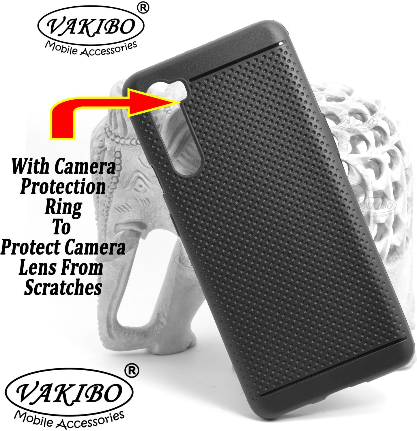 VAKIBO Dotted Design Black Coloured Soft TPU Back Cover Case Suitable for OnePlus Nord