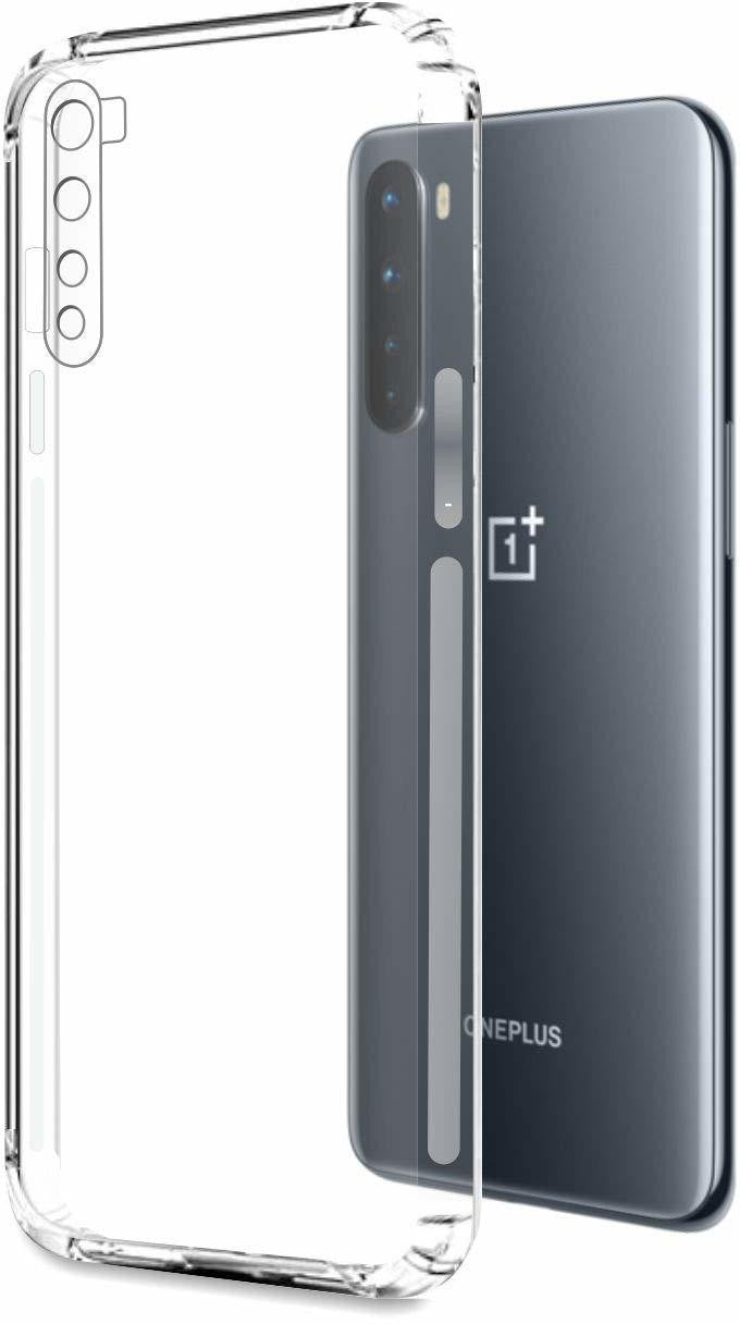 VAKIBO Super Premium Soft TPU Transparent Case With Dustplug,Side Grip,Corner Protection,lanyard Cuts,Camera Protection Suitable for OnePlus Nord