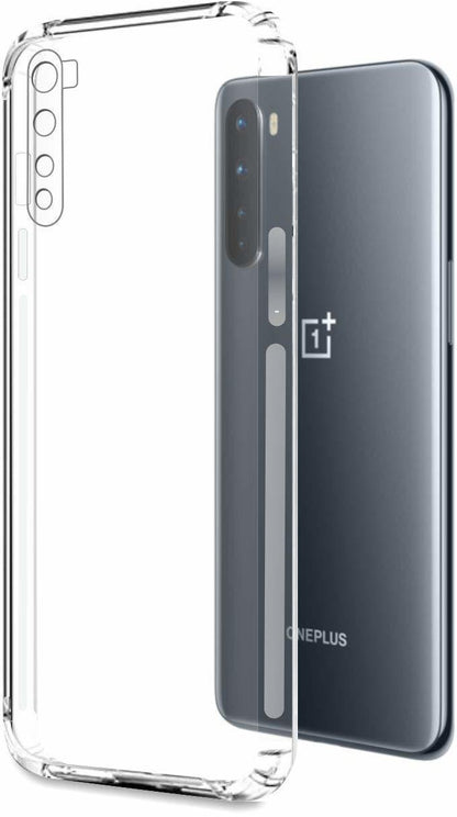 VAKIBO Super Premium Soft TPU Transparent Case With Dustplug,Side Grip,Corner Protection,lanyard Cuts,Camera Protection Suitable for OnePlus Nord