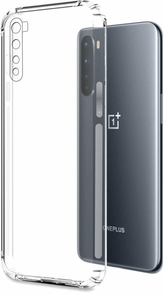 VAKIBO Super Premium Soft TPU Transparent Case With Dustplug,Side Grip,Corner Protection,lanyard Cuts,Camera Protection Suitable for OnePlus Nord