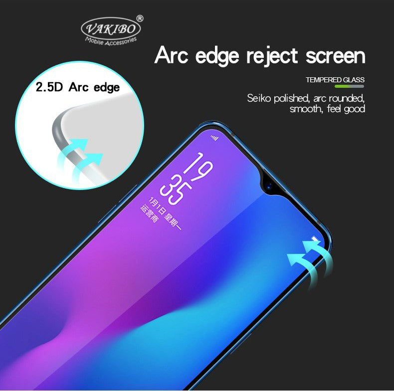 Super Premium Quality Tempered Glass Screen Guard Protector With Black Border Suitable For Realme U1