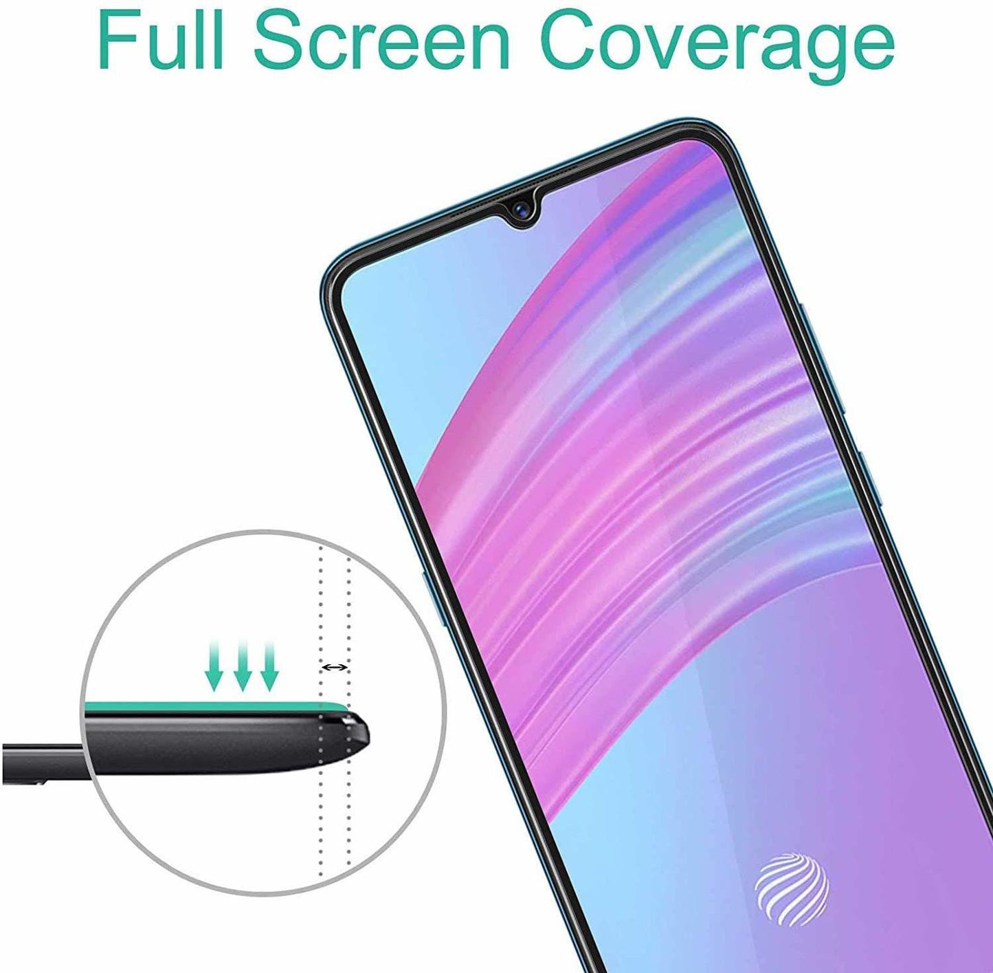 Super Premium Quality Tempered Glass Screen Guard Protector With Black Border Suitable For Vivo Y17