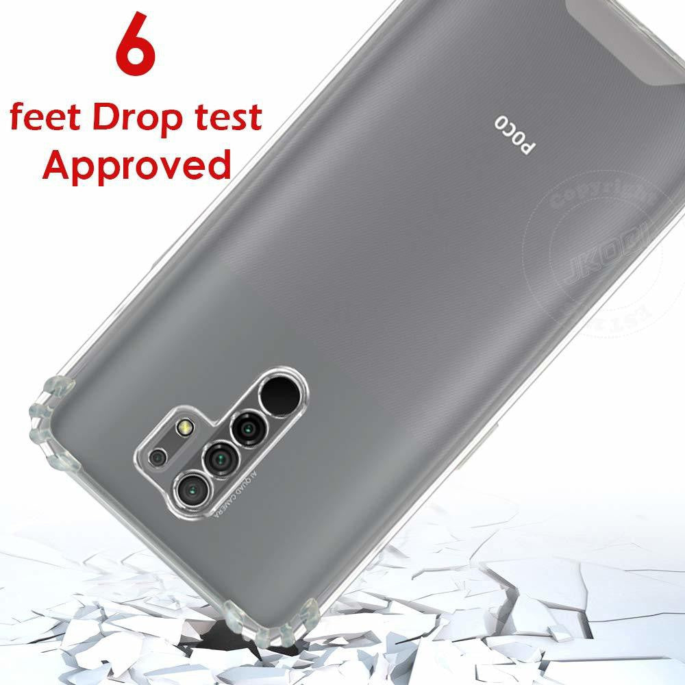 VAKIBO Super Premium Soft TPU Transparent Case With Dustplug,Side Grip,Corner Protection,lanyard Cuts,Camera Protection Suitable for Mi Redmi 9 Prime