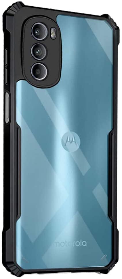 VAKIBO Super Premium Black Border Transparent Case With Corner Protection & Camera Protection Suitable for Moto G31