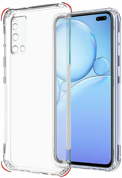 VAKIBO Super Premium Soft TPU Transparent Case With Dustplug,Side Grip,Corner Protection,lanyard Cuts,Camera Protection Suitable for Vivo V19