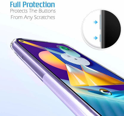 VAKIBO Super Premium Soft TPU Transparent Case With Dustplug,Side Grip,Corner Protection,lanyard Cuts,Camera Protection Suitable for Samsung Galaxy A11