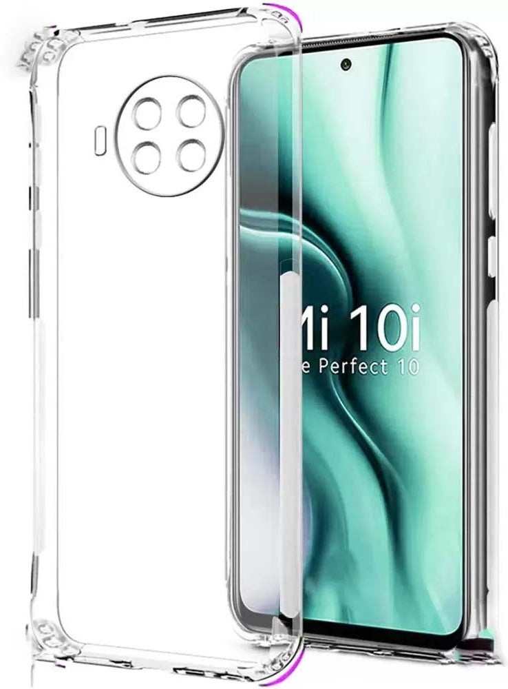 VAKIBO Super Premium Soft TPU Transparent Case With Dustplug,Side Grip,Corner Protection,lanyard Cuts,Camera Protection Suitable for Mi 10i