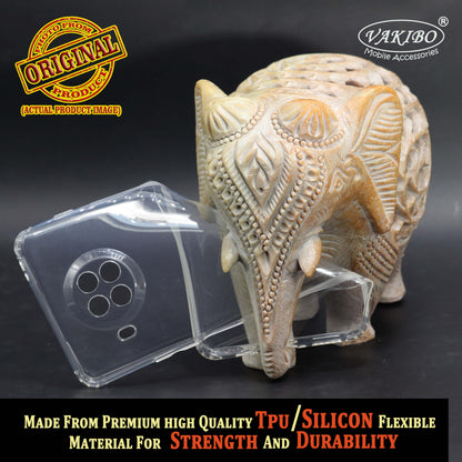 VAKIBO Super Premium Soft TPU Transparent Case With Dustplug,Side Grip,Corner Protection,lanyard Cuts,Camera Protection Suitable for Mi 10i