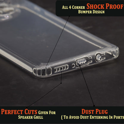 VAKIBO Super Premium Soft TPU Transparent Case With Dustplug,Side Grip,Corner Protection,lanyard Cuts,Camera Protection Suitable for Mi 10i