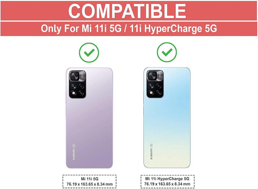 VAKIBO Best Selling Black and Transparent Coloured Made With Soft TPU and Acrylic Back Cover Case With 4 Corner and Camera Protection Suitable for Xiaomi 11i 5G