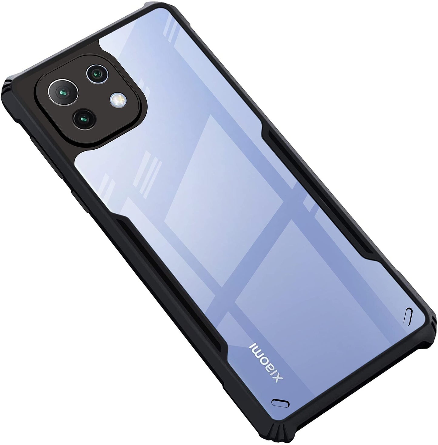 VAKIBO Super Premium Black Border Transparent Case With Corner Protection & Camera Protection Suitable for Mi 11 Lite