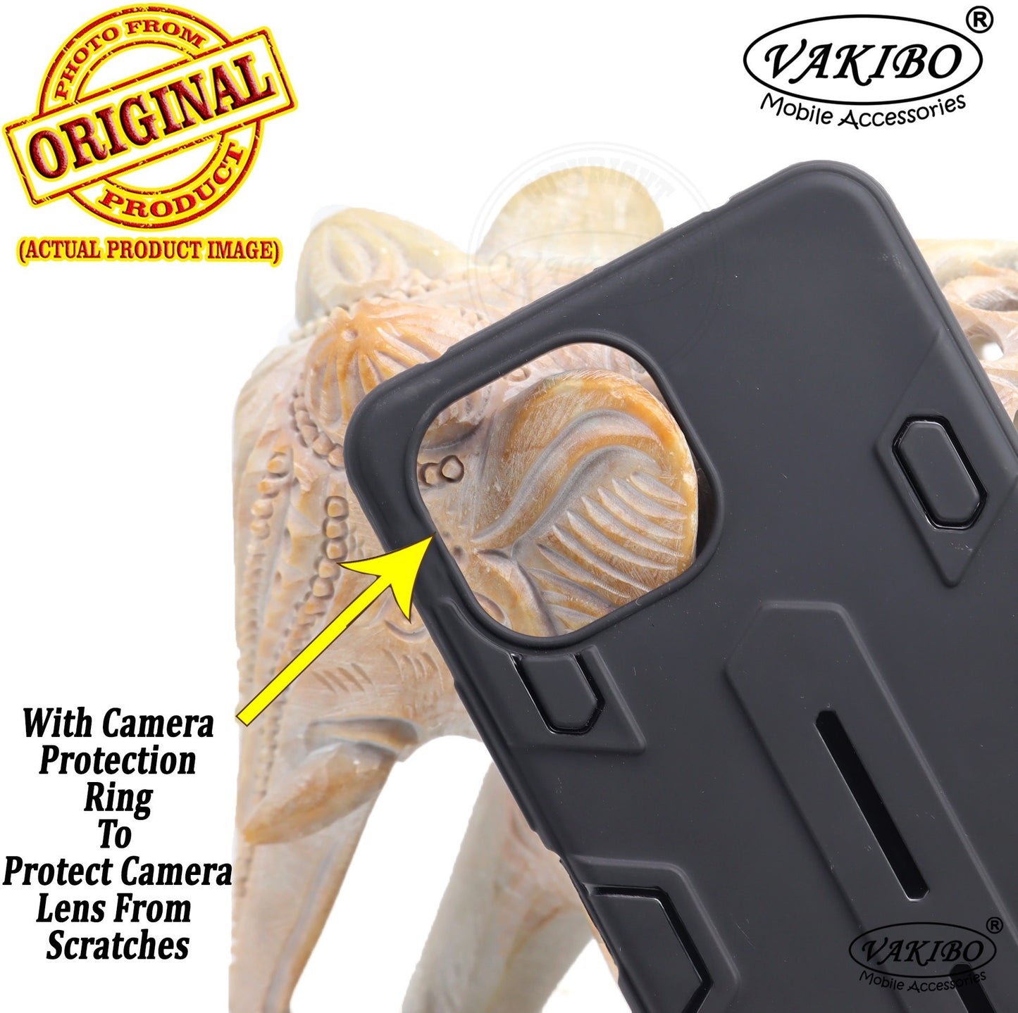 VAKIBO Black Coloured Back Cover Case Suitable for Mi 11 Lite