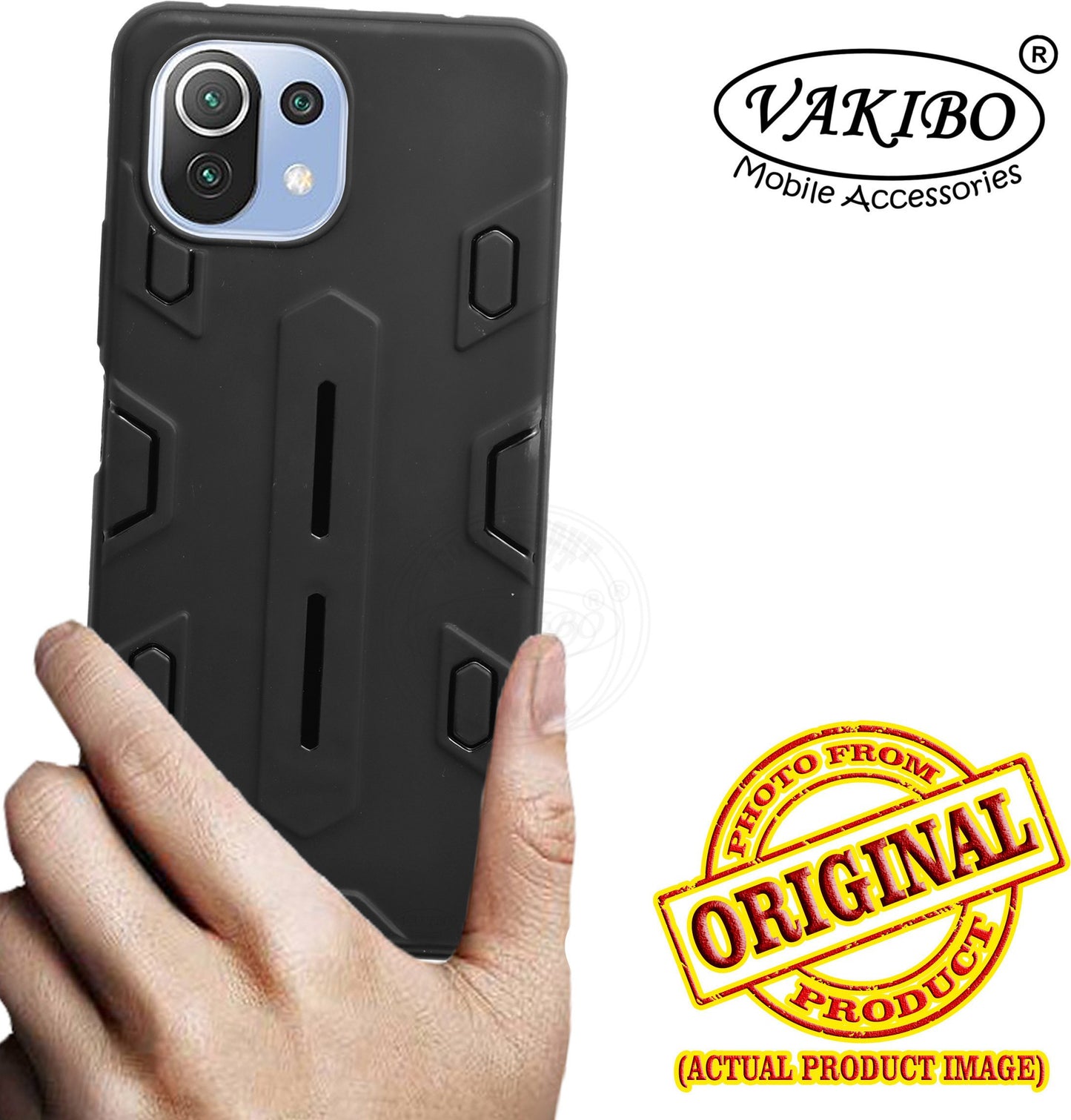 VAKIBO Black Coloured Back Cover Case Suitable for Mi 11 Lite