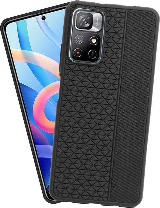 VAKIBO Black Coloured Soft TPU Rubber Back Cover Case With Camera Protection Ring Suitable for Mi Redmi Note 11T