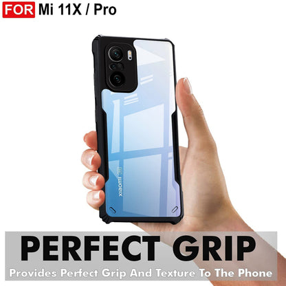 VAKIBO Super Premium Black Border Transparent Case With Corner Protection & Camera Protection Suitable for Mi 11X Pro