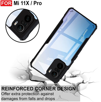 VAKIBO Super Premium Black Border Transparent Case With Corner Protection & Camera Protection Suitable for Mi 11X Pro
