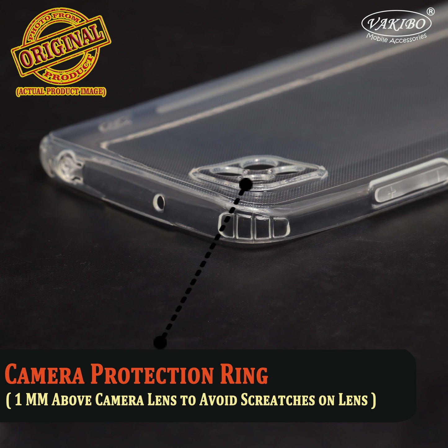 VAKIBO Premium Clear 1.5MM Thick Transparent Soft TPU Rubber Back Cover Case With Camera Protection Suitable for Mi Poco C3
