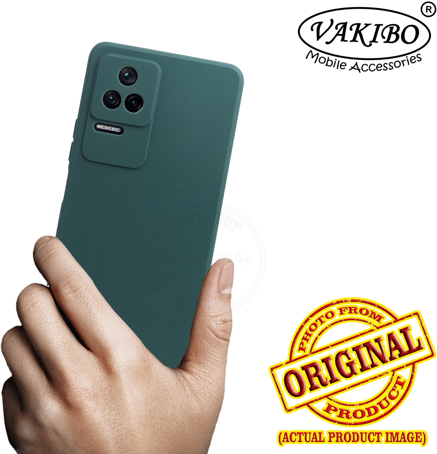 VAKIBO Matte 1.5 MM Thick With Camera Protection Green Coloured Soft TPU Back Cover Case Suitable for Mi Poco F4